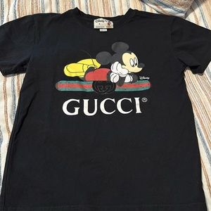 Black Mickey Mouse Gucci TShirt